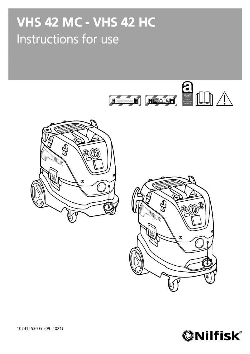 Página 1 del manual Manual de usuario Nilfisk VHS 42 MC