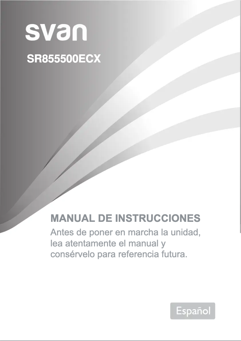 Página 1 del manual Manual de usuario SVAN SR855500ECX