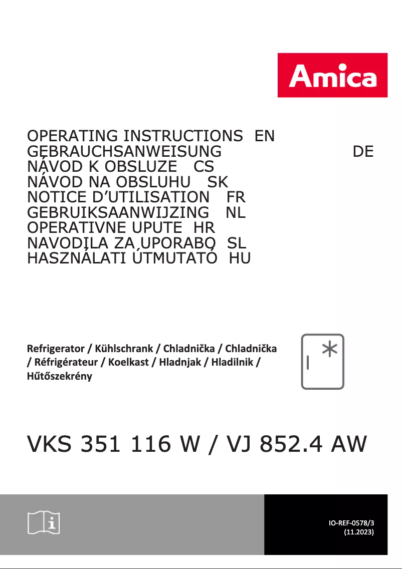 Página nº 1 - Manual de usuario Amica VKS 351 116 W