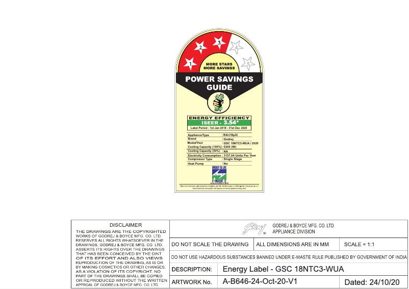 Imagen de la primera página del manual del dispositivo GSC 18NTC3-WUA
