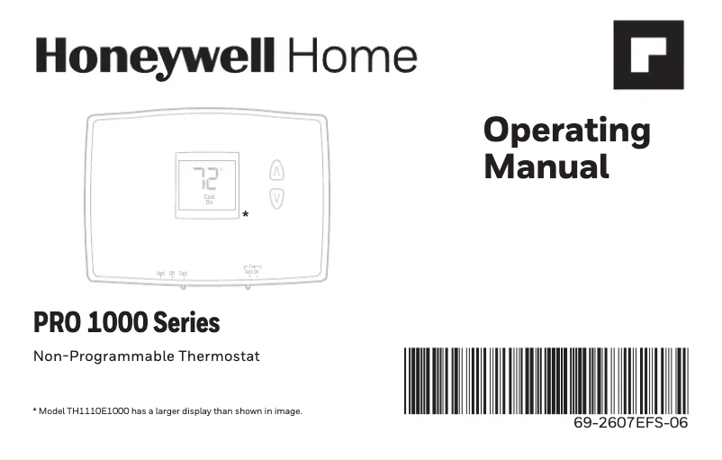 Página nº 1 - Manual de usuario Honeywell TH1210DH1001/U