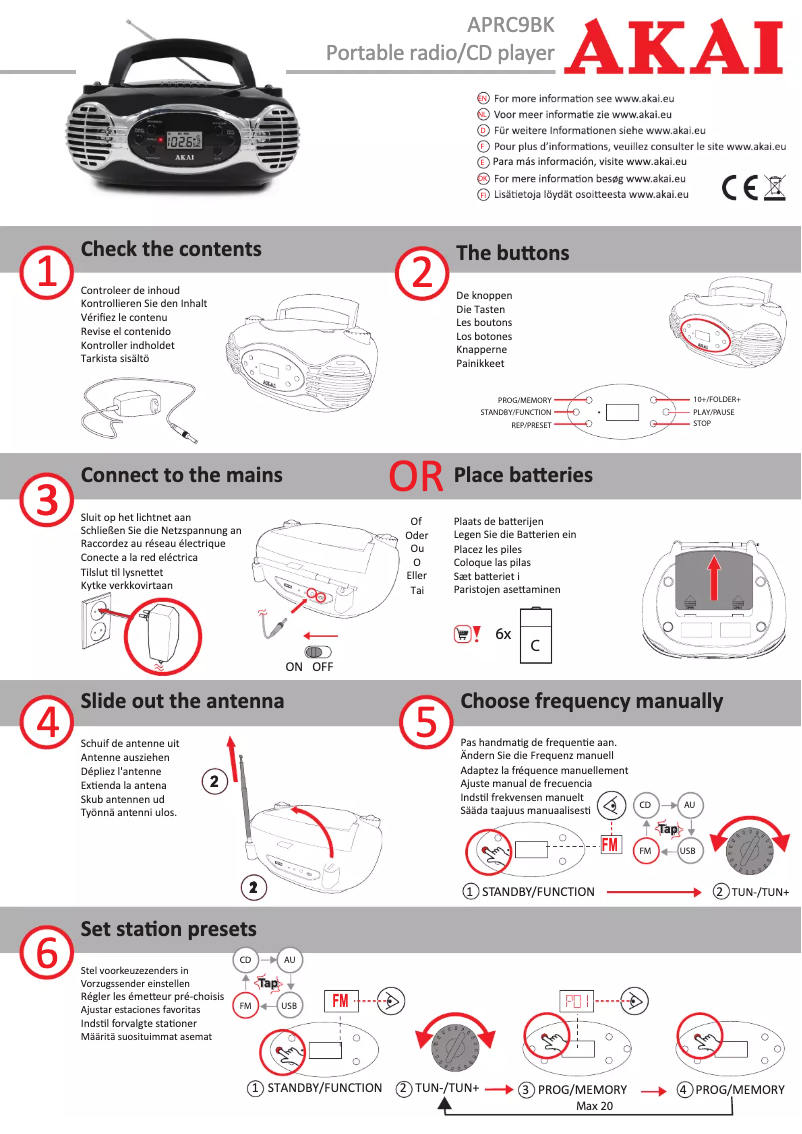 Página 1 del manual Manual de usuario AKAI APRC30