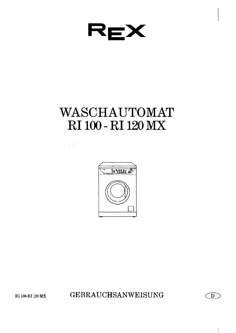 Página 1 del manual Manual de usuario Rex RI1200MX