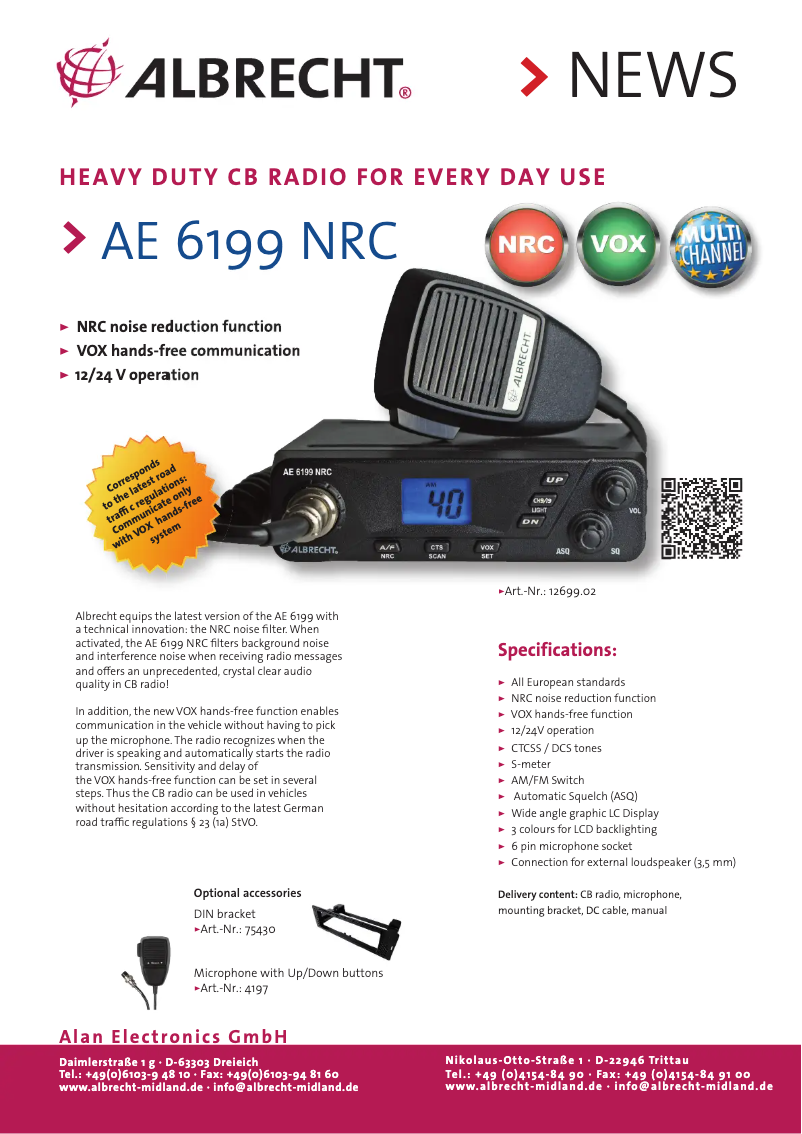 Imagen de la primera página del manual del dispositivo AE 6199