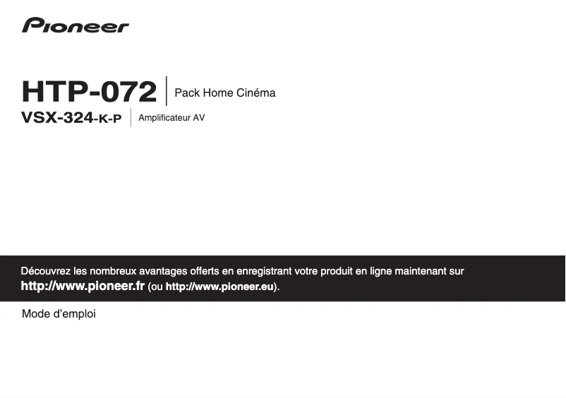 Página 1 del manual Manual de usuario Pioneer HTP-072