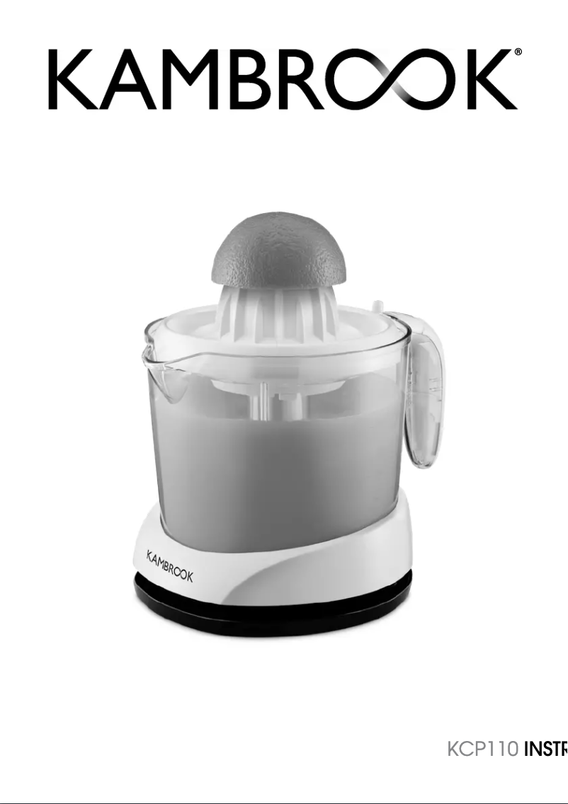 Página 1 del manual Manual de usuario Kambrook Pulp Select Citrus Press KCP110