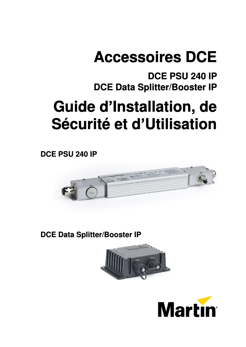 Imagen de la primera página del manual del dispositivo DCE PSU 240 IP