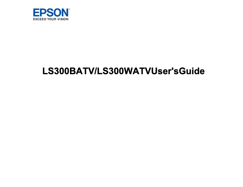 Imagen de la primera página del manual del dispositivo EpiqVision Ultra LS300