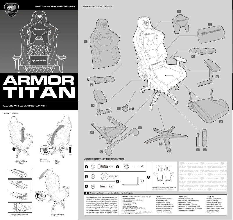 Página 1 del manual Manual de usuario Cougar Armor Titan