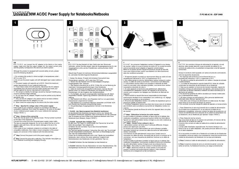 Imagen de la primera página del manual del dispositivo IT-PO NB AC 90