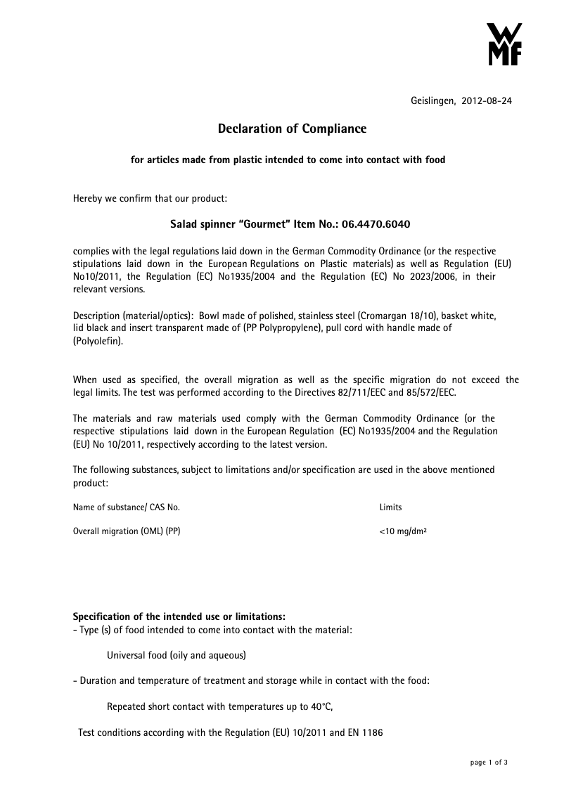 Imagen de la primera página del manual del dispositivo Gourmet 06.4470.6040