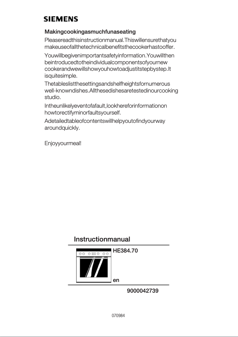 Imagen de la primera página del manual del dispositivo HE384570