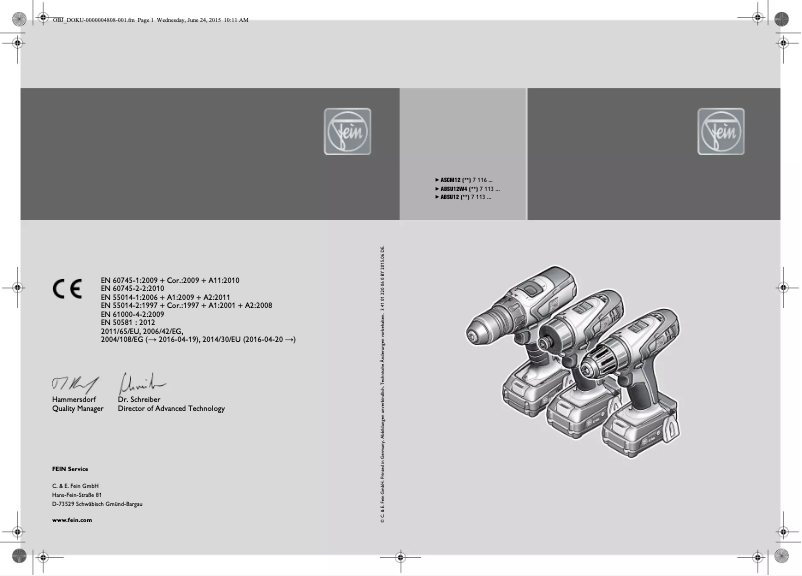 Imagen de la primera página del manual del dispositivo ABSU 12 W4C