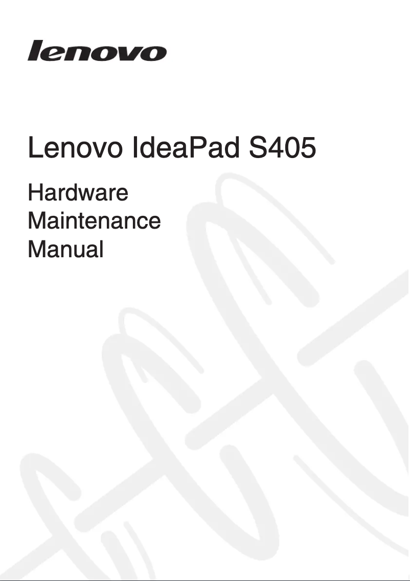 Imagen de la primera página del manual del dispositivo Ideapad S405