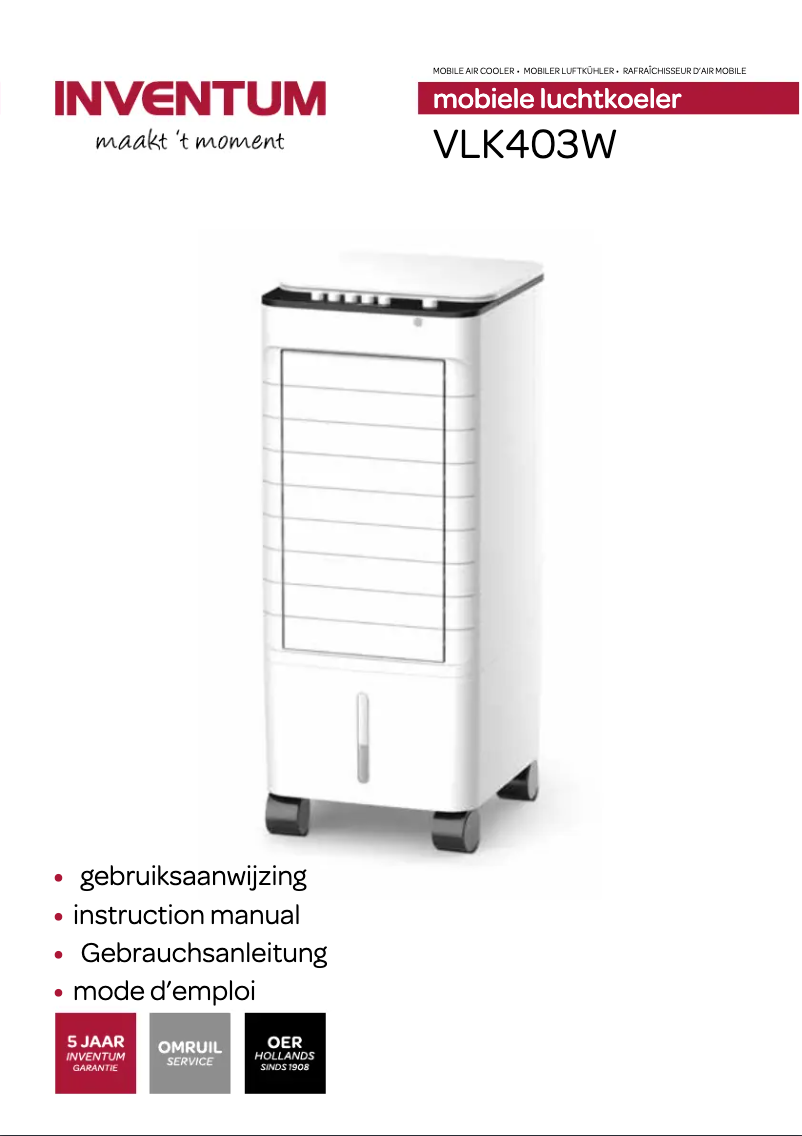 Imagen de la primera página del manual del dispositivo VLK403W