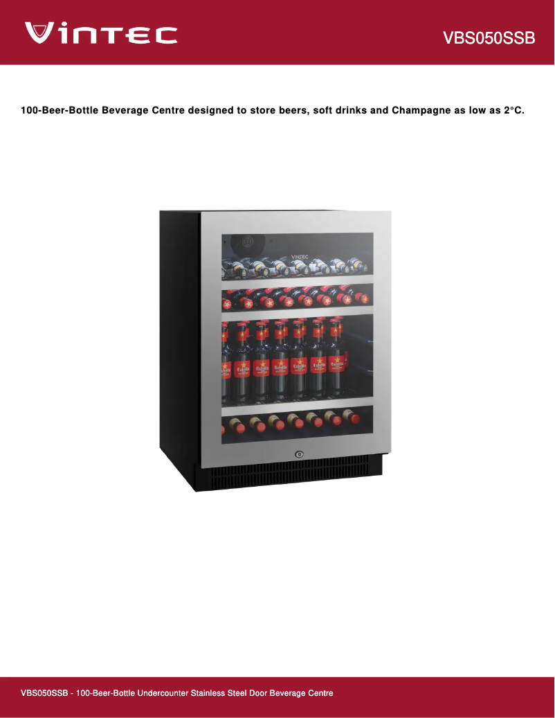 Imagen de la primera página del manual del dispositivo VBS050SSB