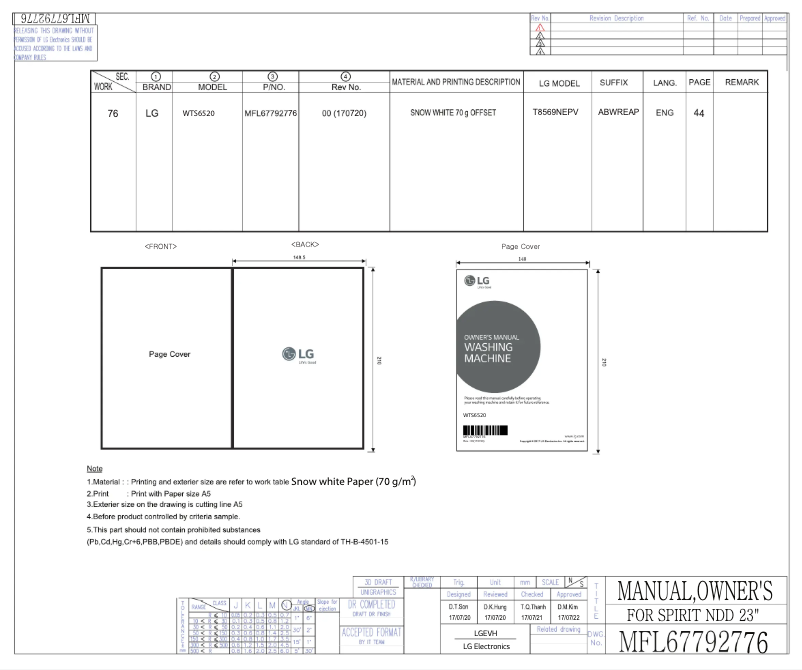 Imagen de la primera página del manual del dispositivo WTS6520