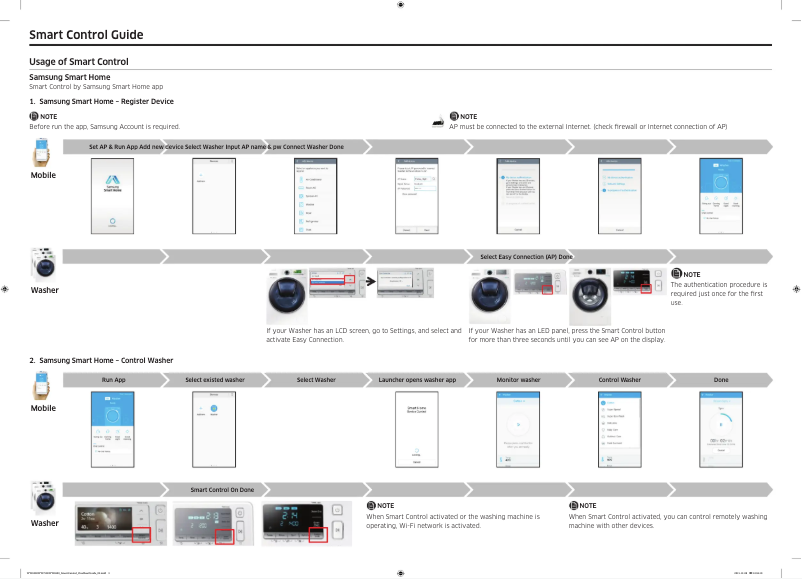 Página 1 del manual Guía de instalación Samsung WW80K6414QW