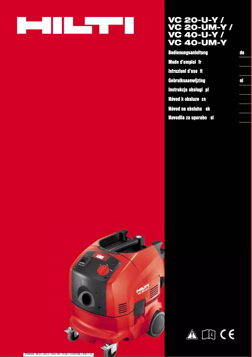 Imagen de la primera página del manual del dispositivo VC 20-U(M)-Y