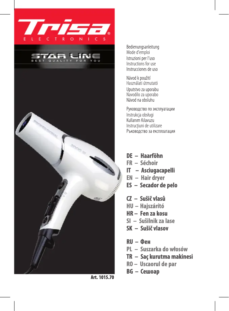 Imagen de la primera página del manual del dispositivo Star Line