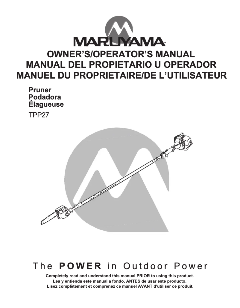 Imagen de la primera página del manual del dispositivo TPP27
