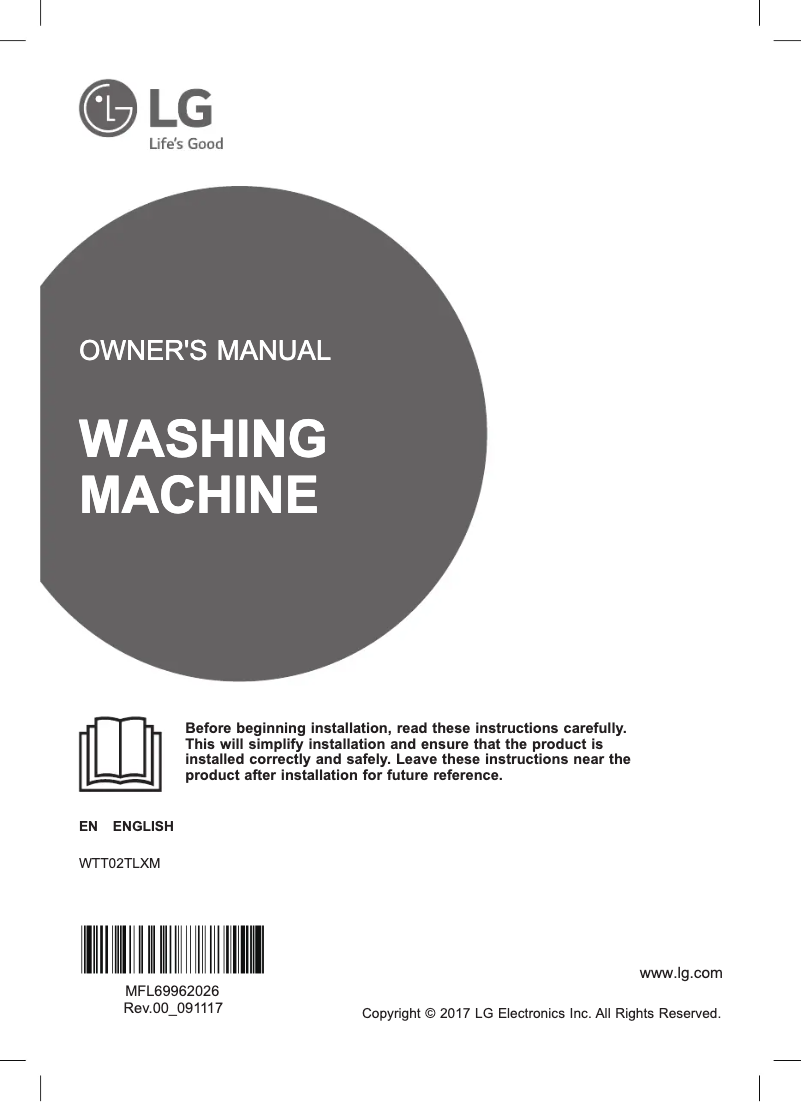 Imagen de la primera página del manual del dispositivo WTT02TLXM