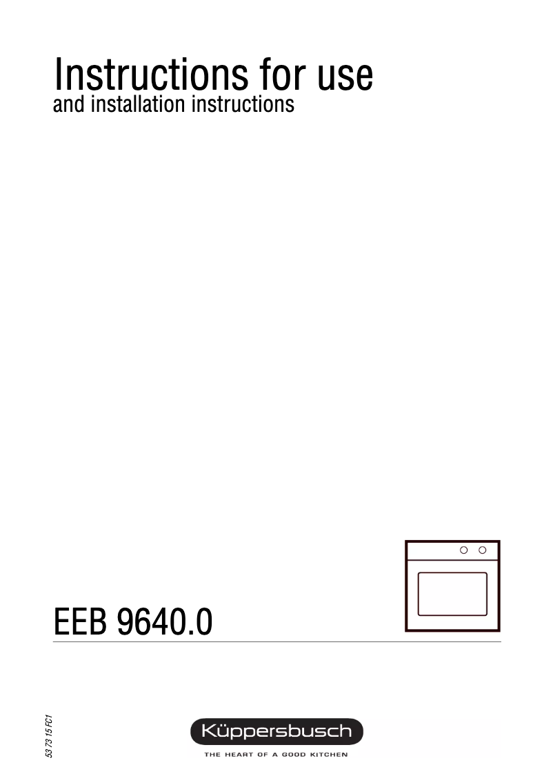 Imagen de la primera página del manual del dispositivo EEB 9640.0