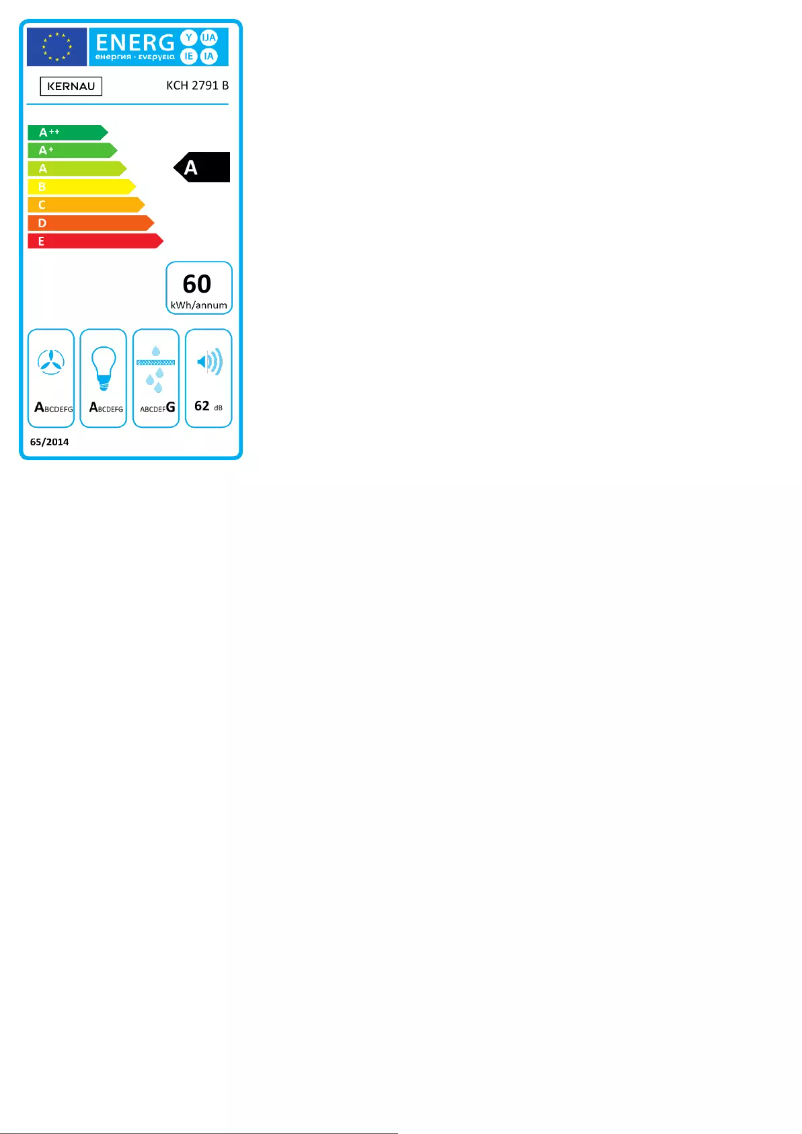 Página 1 del manual Etiqueta energética Kernau KCH 2791 B
