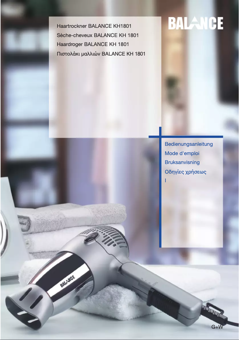 Página 1 del manual Manual de usuario Balance KH 1801