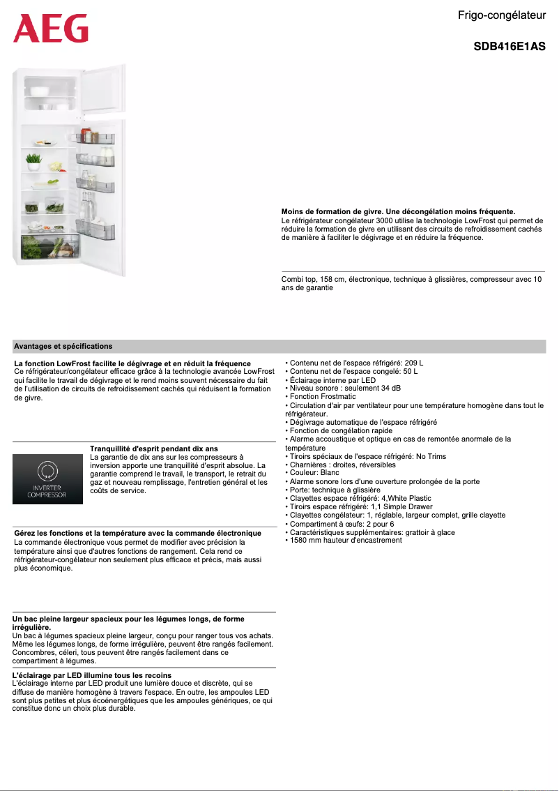 Imagen de la primera página del manual del dispositivo SDB416E1AS
