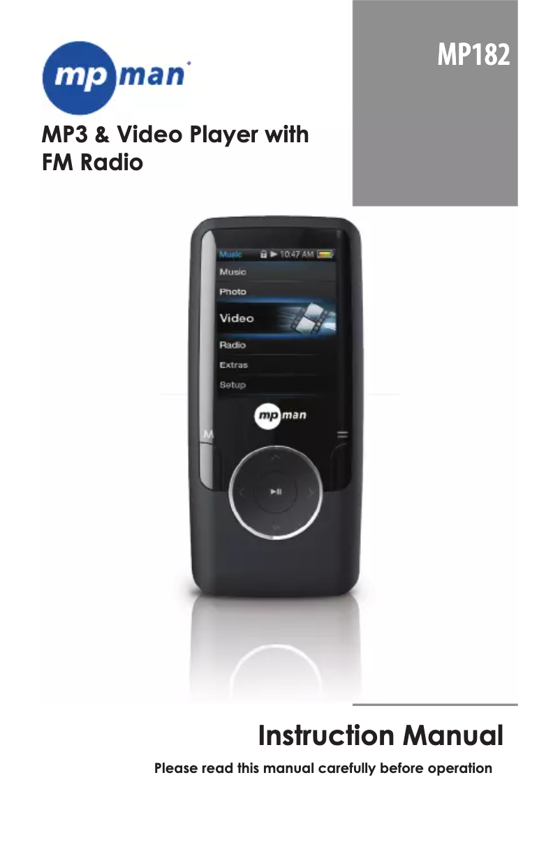 Página 1 del manual Manual de usuario Mpman MP182