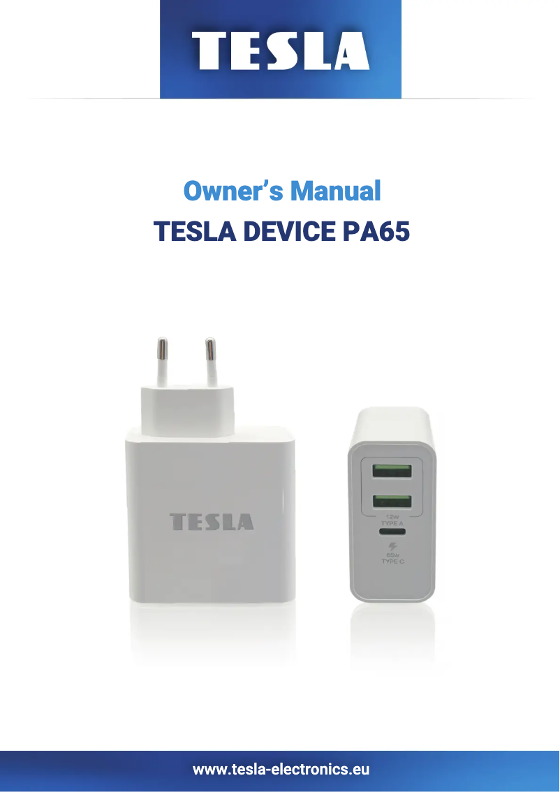 Página 1 del manual Manual de usuario Tesla Device PA65