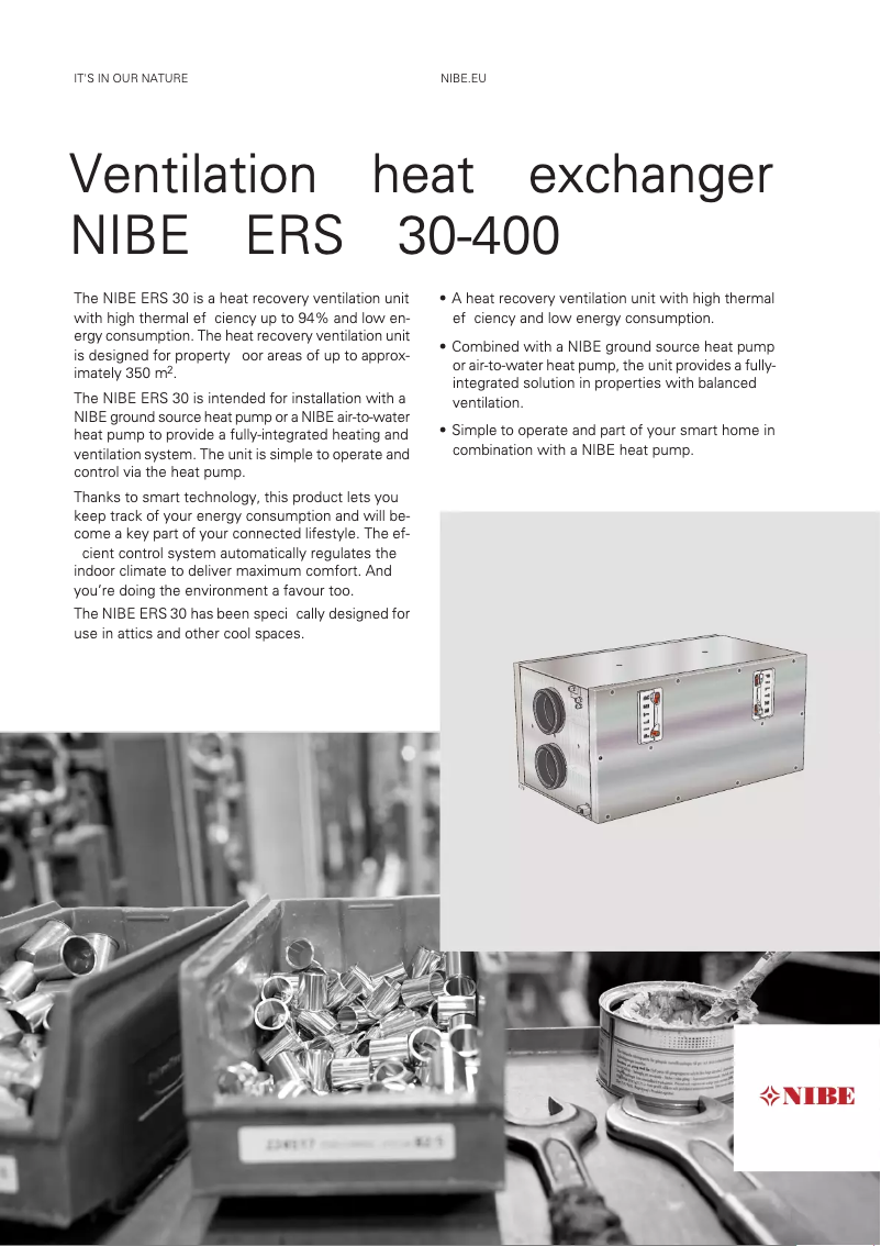 Imagen de la primera página del manual del dispositivo ERS 30-600