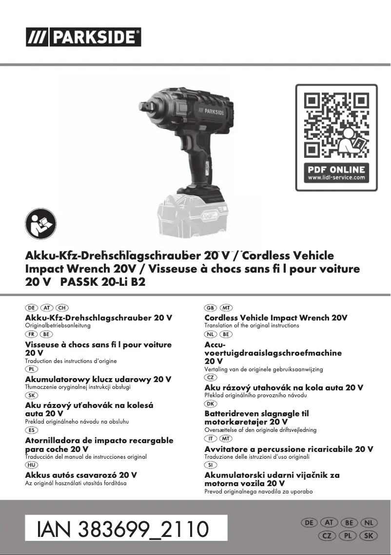 Imagen de la primera página del manual del dispositivo PASSK 20-Li A1