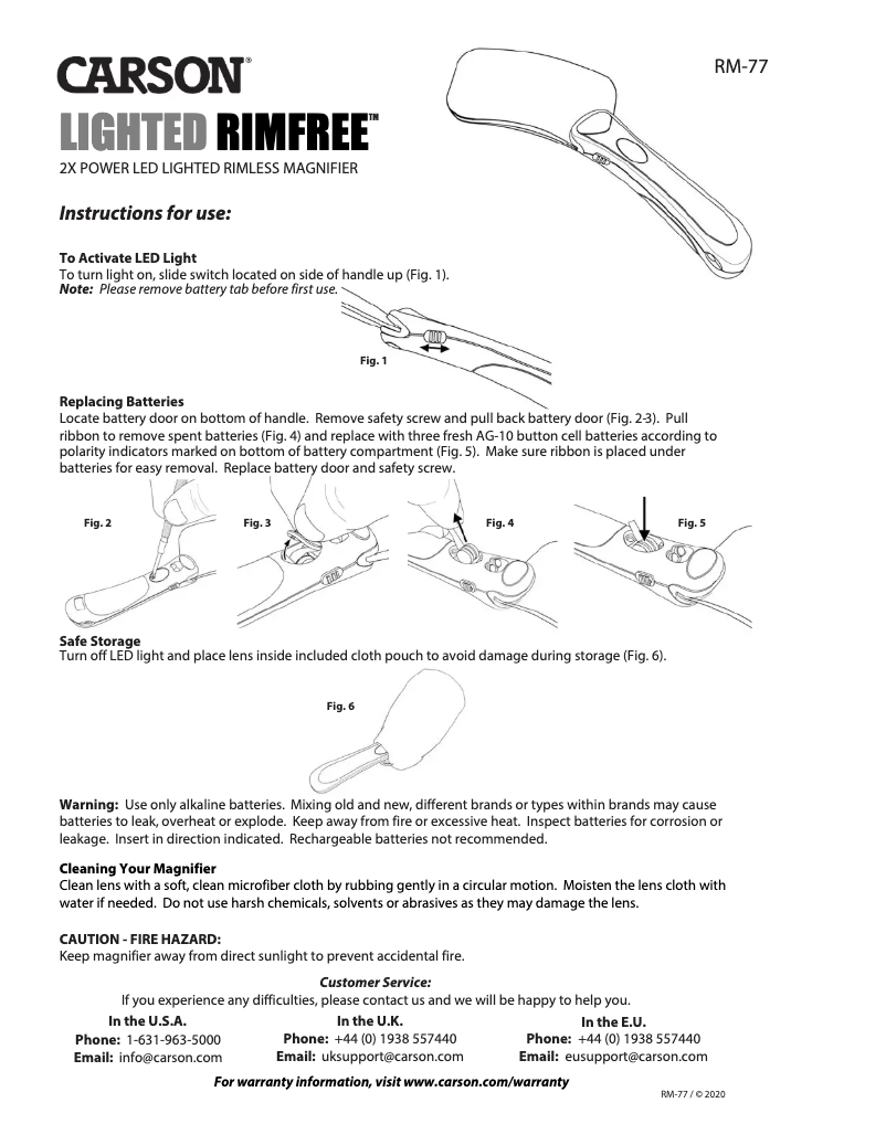 Imagen de la primera página del manual del dispositivo RimFree RM-77