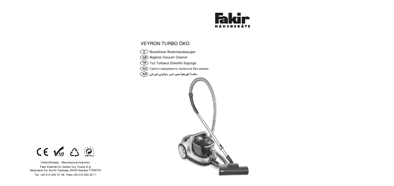 Página 1 del manual Manual de usuario Fakir Veyron Turbo Öko