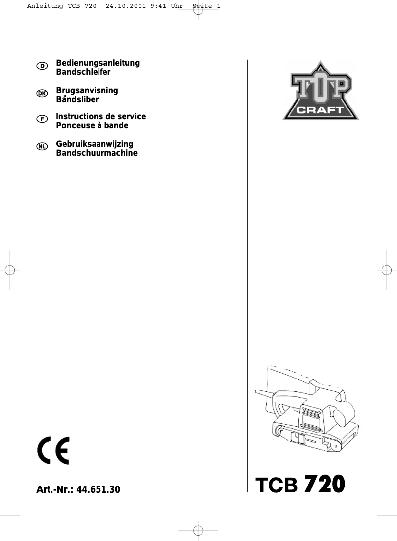 Imagen de la primera página del manual del dispositivo TCB 720