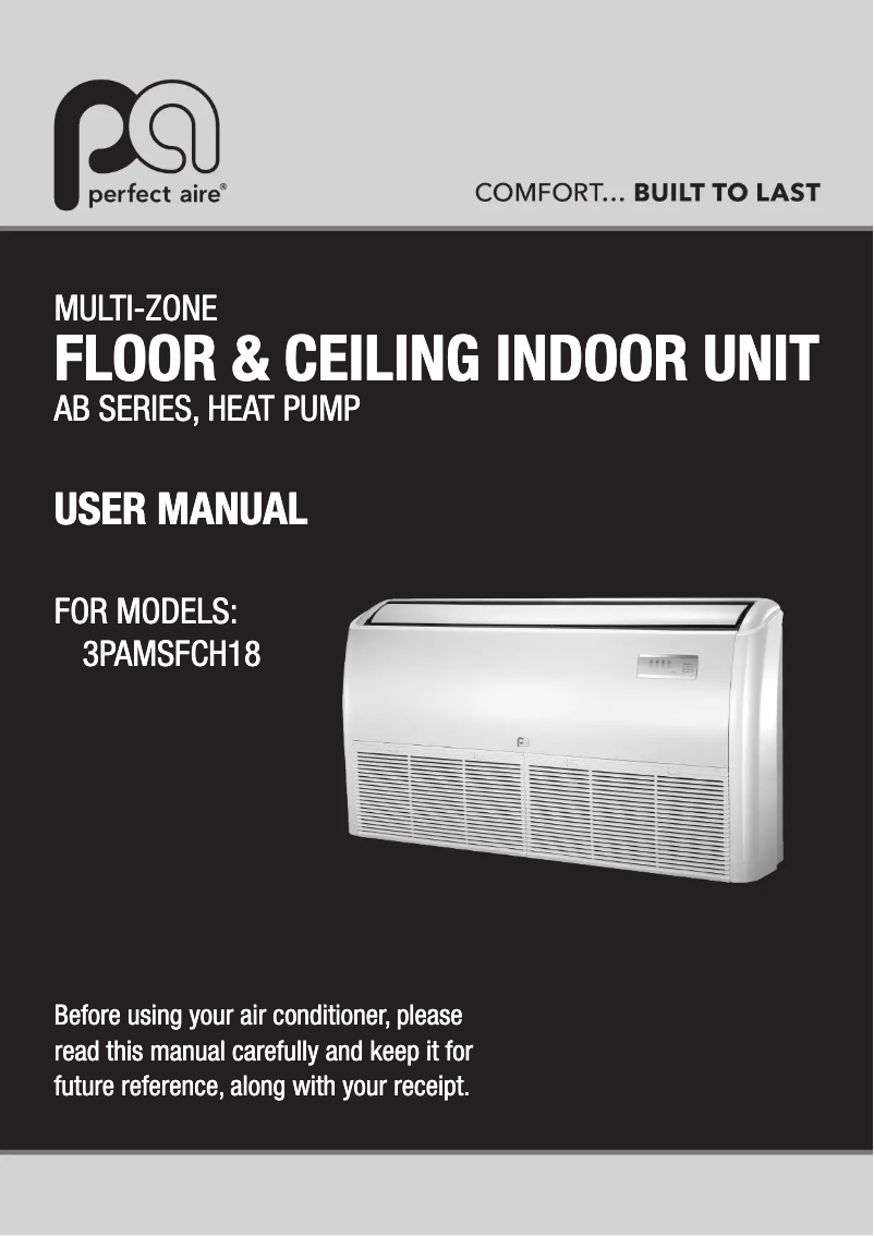 Página 1 del manual Manual de usuario Perfect Aire 3PAMSFCH18