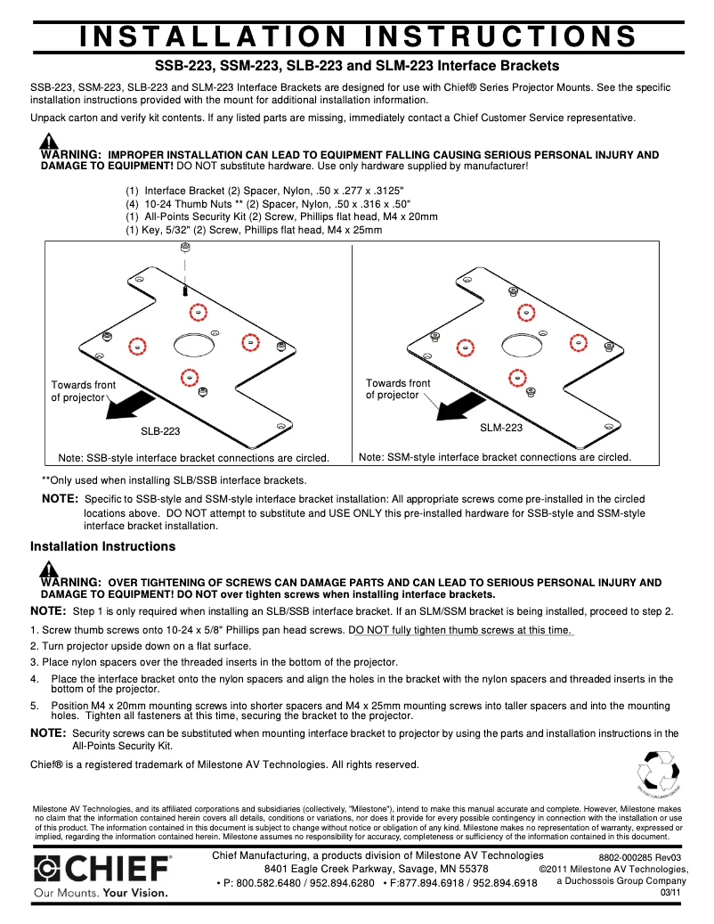 Imagen de la primera página del manual del dispositivo SLB223