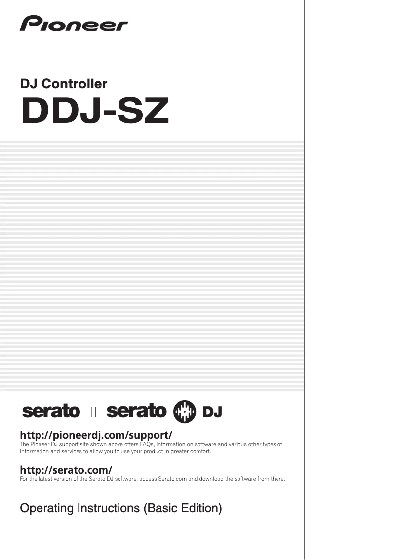 Página nº 1 - Manual de usuario Pioneer DDJ-SZ