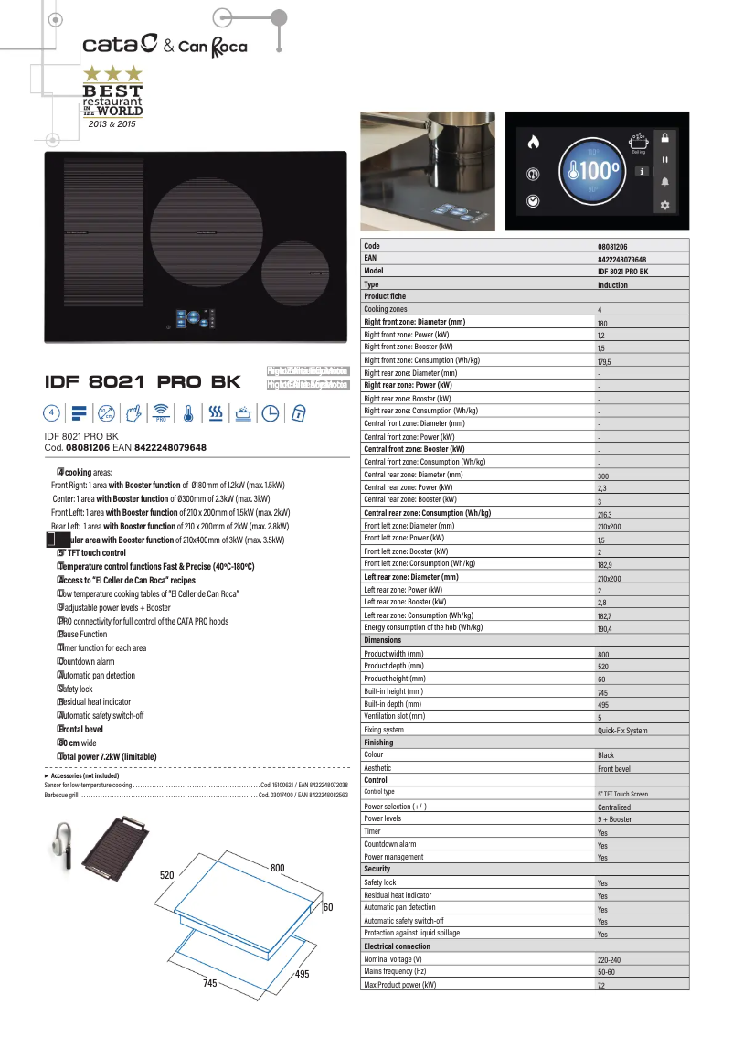 Imagen de la primera página del manual del dispositivo IDF 8021 PRO BK