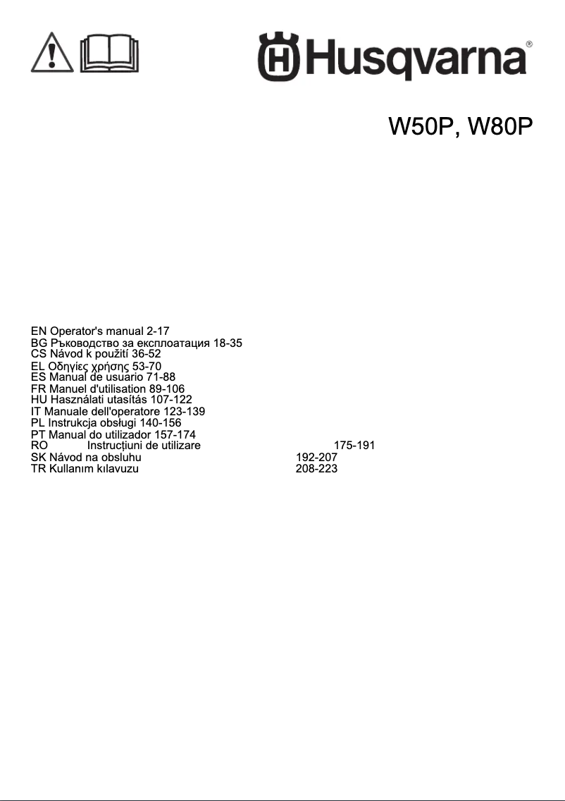 Imagen de la primera página del manual del dispositivo W 80P