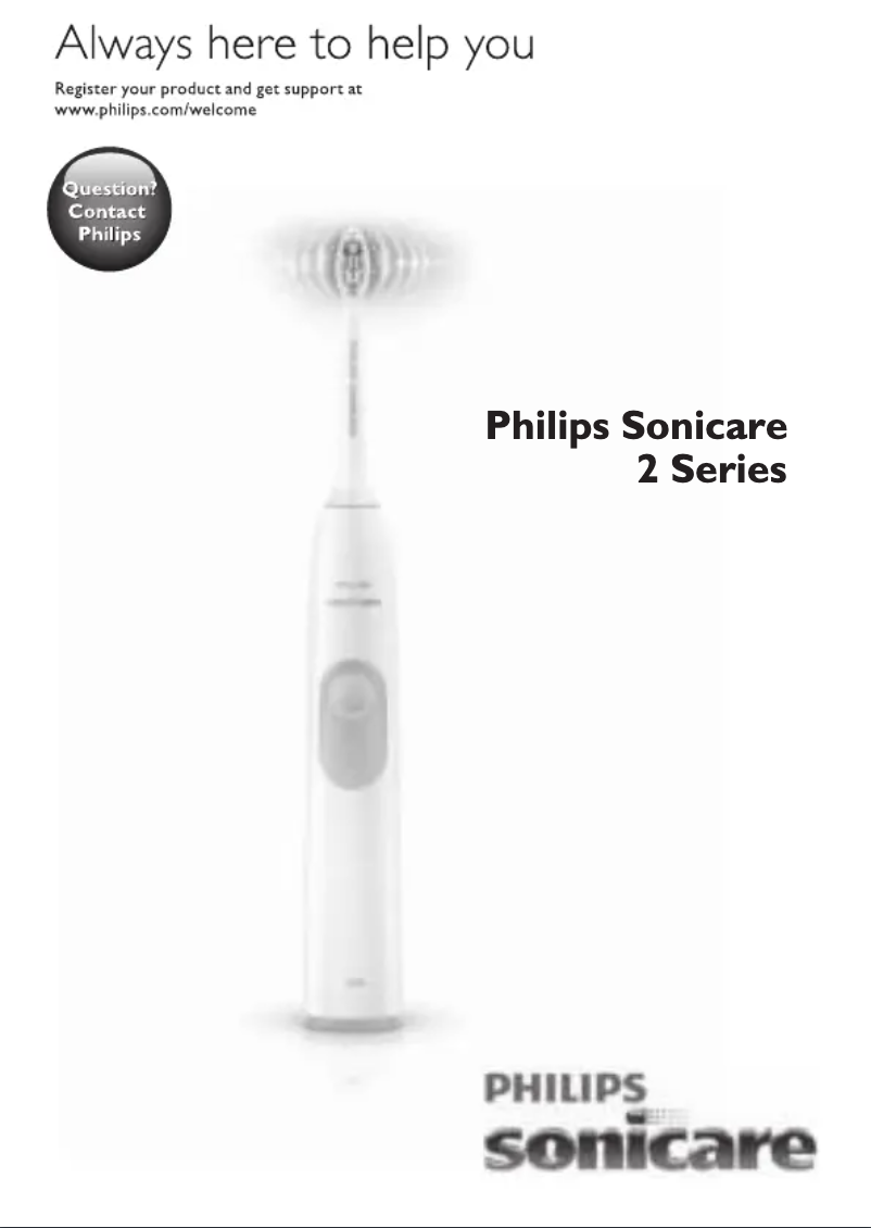 Página 1 del manual Manual de usuario Philips Sonicare 2 Series plaque control HX6201