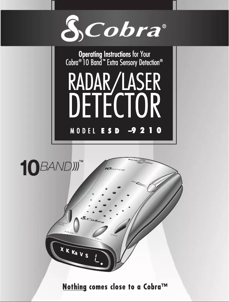 Página nº 1 - Manual de usuario Cobra ESD 9210