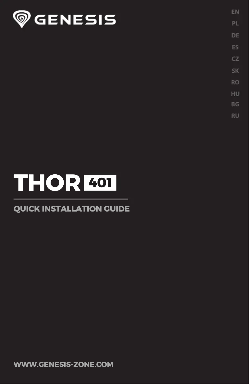 Imagen de la primera página del manual del dispositivo Thor 401