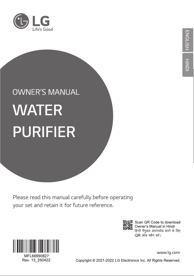 Página 1 del manual Manual de usuario LG WW151NP