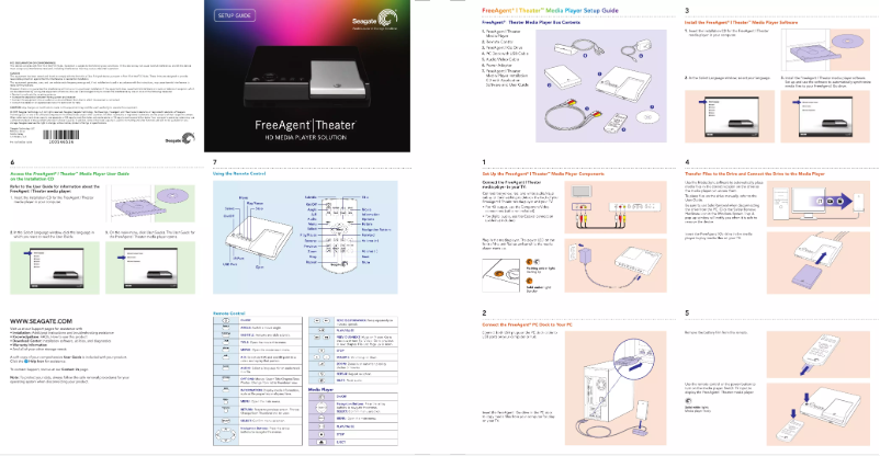 Página nº 1 - Guía de inicio rápido Seagate FreeAgent Theater