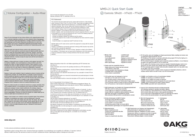 Página 1 del manual Guía de inicio rápido AKG WMS420