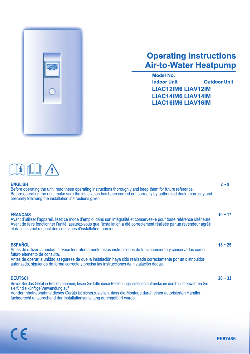 Página 1 del manual Manual de usuario Panasonic LIAC16IM