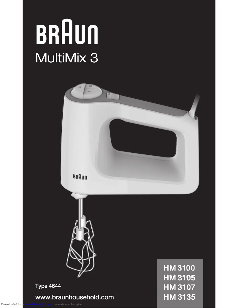 Página 1 del manual Manual de usuario Braun MultiMix 3 HM 3100
